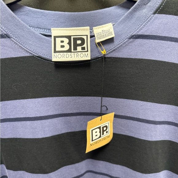 NWT BP Black Purple Striped Long Sleeve Tee Size L - Picture 2 of 3